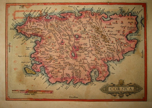 Ortelius Abraham (1528-1598) Corsica 1603 Anversa, Jean Baptiste Vrients 